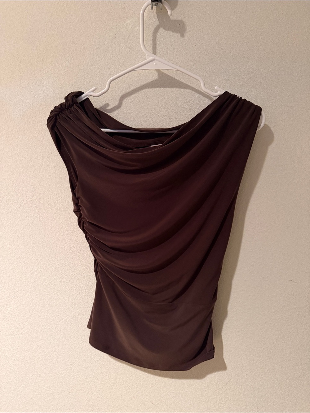 Aritzia Asymmetrical Draped Brown Skirt